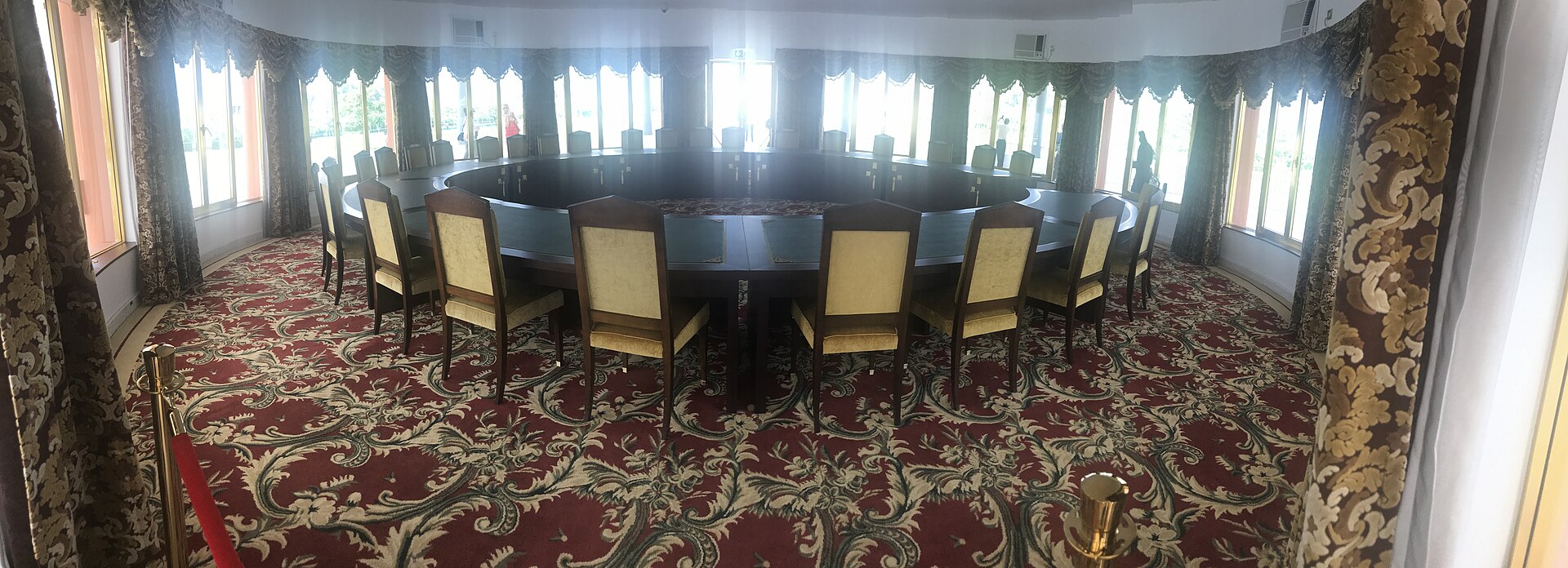 The meeting room at the Etihad Museum where the unification treaty was signed, panoramic view
